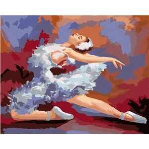 Baletka v pestrých farbách, 80 × 100 cm, plátno napnuté na rám