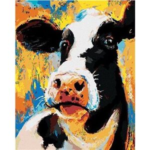 Farebná krava, 40×50 cm, bez rámu a bez vypnutia plátna