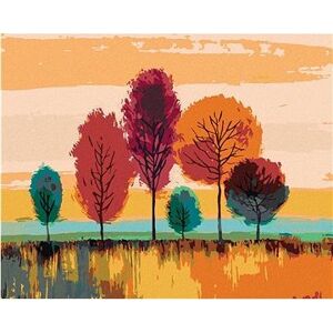 Farebné stromy, 80 × 100 cm, bez rámu a bez vypnutia plátna