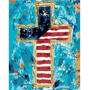 Farebný kríž (Haley Bush), 40 × 50 cm, bez rámu a bez vypnutia plátna