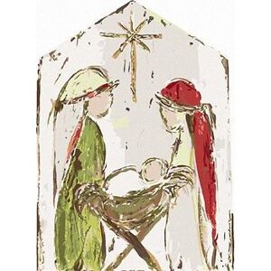 Betlehem Mária, Jozef a Ježiško II (Haley Bush), 40×50 cm, vypnuté plátno na rám