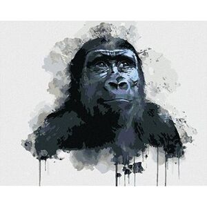 Čierna gorila, 40×50 cm, bez rámu a bez vypnutia plátna