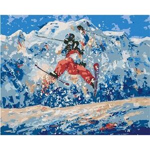 Freestyle lyžiar, 40 × 50 cm, bez rámu a bez napnutia plátna