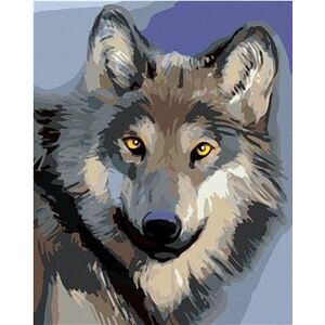 Hlava vlka, 40 × 50 cm, bez rámu a bez napnutého plátna