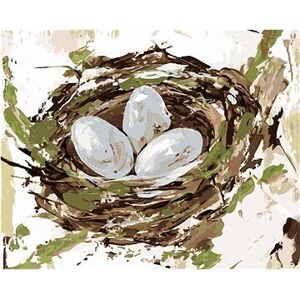 Hniezdo s vajcami (Haley Bush), 40 × 50 cm, bez rámu a bez napnutia plátna
