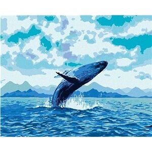 Hravá veľryba, 40 × 50 cm, bez rámu a bez napnutia plátna