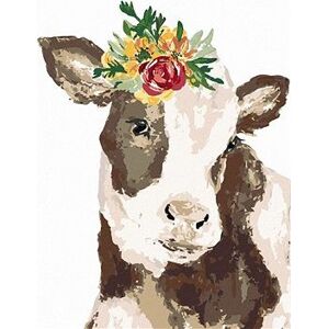 Krava s kvetinou (Haley Bush), 80 × 100 cm, bez rámu a bez napnutia plátna