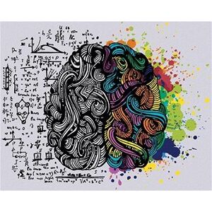 Kreatívne poňatie ľudského mozgu, 40×50 cm, bez rámu a bez vypnutia plátna