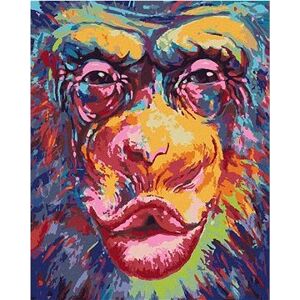 Bozkávajúce opice, 40×50 cm, vypnuté plátno na rám