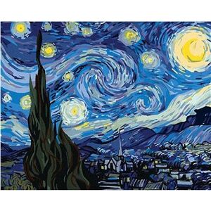 Mesiac v podaní Van Gogha, 40×50 cm, bez rámu a bez vypnutia plátna