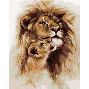 Milujúci lev, 40 × 50 cm, bez rámu a bez napnutia plátna