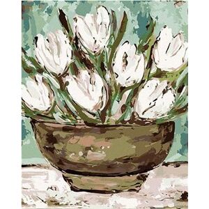 Miska s tulipánmi (Haley Bush), 80 × 100 cm, bez rámu a bez napnutia plátna