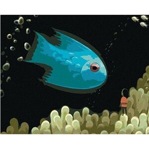 Modrá rybka, 80 × 100 cm, bez rámu a bez napnutia plátna