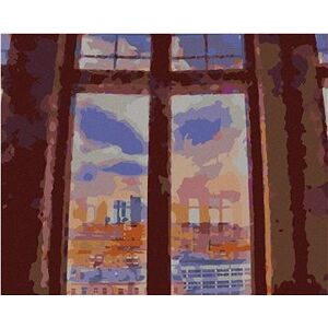 New York za oknom, 40×50 cm, bez rámu a bez vypnutia plátna