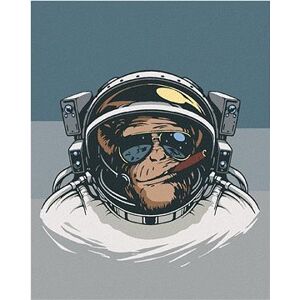 Opica kozmonautom, 80 × 100 cm, plátno napnuté na rám