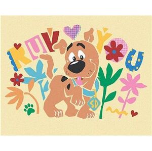 Plagát Scooby a kvety (Scooby Doo), 40×50 cm, vypnuté plátno na rám