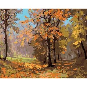 Jesenná prechádzka lesom, 40×50 cm, bez rámu a bez vypnutia plátna