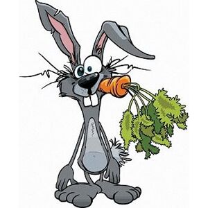 Rozprávkový králik s mrkvou, 40×50 cm, bez rámu a bez vypnutia plátna
