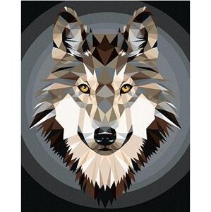 Polygónový vlk, 80 × 100 cm, bez rámu a bez napnutia plátna