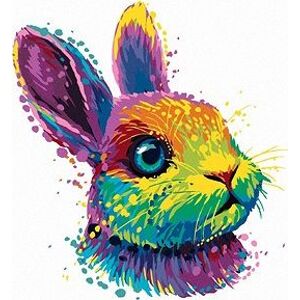 Pop-art portrét králika, 80 × 100 cm, bez rámu a bez napnutia plátna