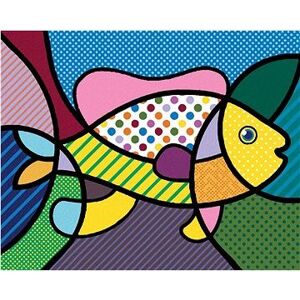 Pop-art ryba, 80 × 100 cm, bez rámu a bez napnutia plátna