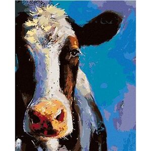 Portrét kravy, 40×50 cm, bez rámu a bez vypnutia plátna