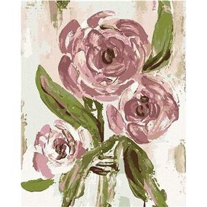 Ruže vo váze (Haley Bush), 40×50 cm, vypnuté plátno na rám