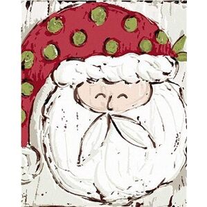 Santa s bodkovanou čiapkou (Haley Bush), 40 × 50 cm, plátno napnuté na rám