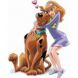 Scooby a Daphne (Scooby Doo), 40×50 cm, bez rámu a bez vypnutia plátna