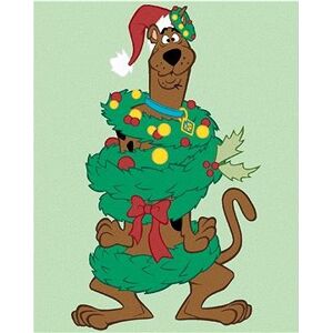 Scooby ako vianočný stromček (Scooby Doo), 40×50 cm, vypnuté plátno na rám