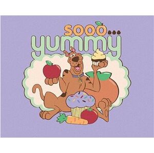 Scooby s muffinom (Scooby Doo), 40 × 50 cm, plátno napnuté na rám