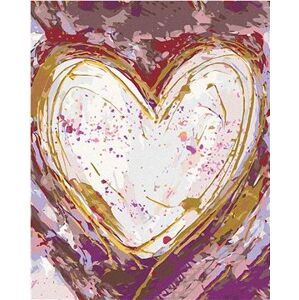 Srdce na fialovom pozadí (Haley Bush), 40×50 cm, bez rámu a bez vypnutia plátna