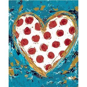 Srdce s červenými bodkami (Haley Bush), 40×50 cm, bez rámu a bez vypnutia plátna