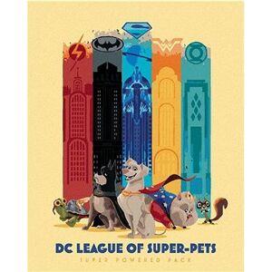Supermaznáčikovia Super powered pack (DC Liga supermaznáčikov), 40×50 cm, bez rámu a bez vypnutia plátna
