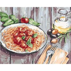 Špagety, 40 × 50 cm, bez rámu a bez napnutia plátna