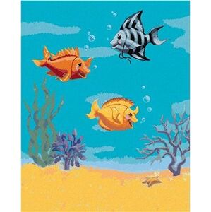 Tri smejúce sa rybičky (Sue Ellen Brown), 40×50 cm, bez rámu a bez vypnutia plátna