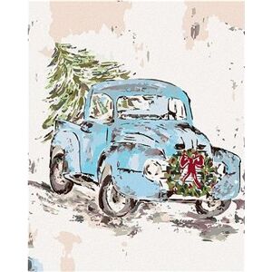 Vianočné auto (Haley Bush), 40 × 50 cm, plátno napnuté na rám