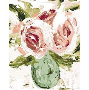 Zátišie ruže vo váze (Haley Bush), 40×50 cm, vypnuté plátno na rám