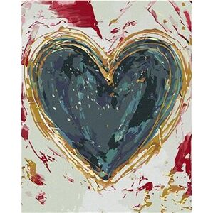 Zelené srdce na farebnom pozadí (Haley Bush), 40×50 cm, bez rámu a bez vypnutia plátna