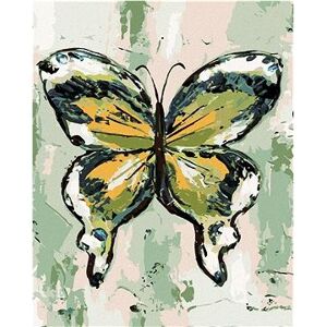 Zeleno-žltý motýľ (Haley Bush), 80 × 100 cm, plátno napnuté na rám