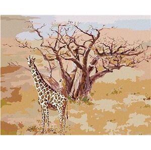 Žirafa v Keni, 40×50 cm, bez rámu a bez vypnutia plátna