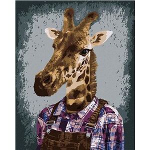 Žirafa v košeli, 80 × 100 cm, bez rámu a bez napnutia plátna
