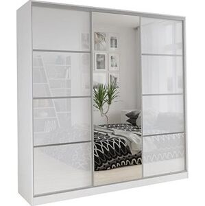 Najlacnejší nábytok Litolaris 200 so zrkadlom, biely lesk
