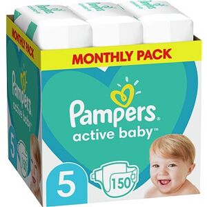 PAMPERS Active Baby veľkosť 5 Junior (150 ks) – mesačné balenie