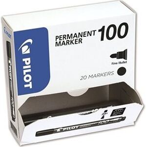 PILOT Permanent Marker 100 čierny, multipack 20 ks