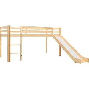Rám detskej poschodovej postele šmykľavka a rebrík borovica 97 × 208 cm 282714