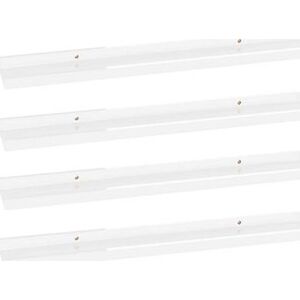 Shumee - Nástenné 4 ks vysoký lesk biele 60×9×3 cm, 326654