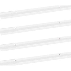 Shumee - Nástenné 4 ks vysoký lesk biele 80×9×3 cm, 326655
