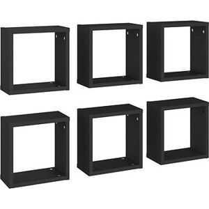 Shumee - Nástenné kocky 6 ks čierne 30×15×30 cm, 807003