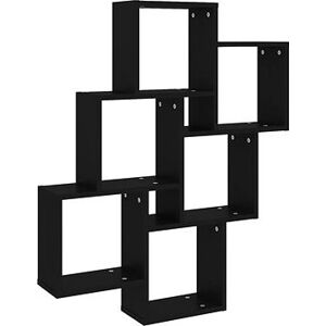 Shumee nástenná obdĺžniková čierna 78 × 15 × 93 cm drevotrieska, 807170